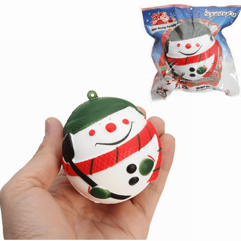 Squishyfun Squishy Snowman Christmas Santa Claus 7Cm Slow Rising with Packaging Collection Gift