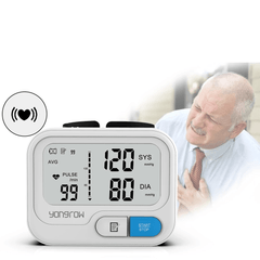 Automatisches digitales Handgelenk-Blutdruckmessgerät, Blutdruckmessgerät, Tonometer, Tensiometer, Herzfrequenz-Pulsmesser, BP-Monitor