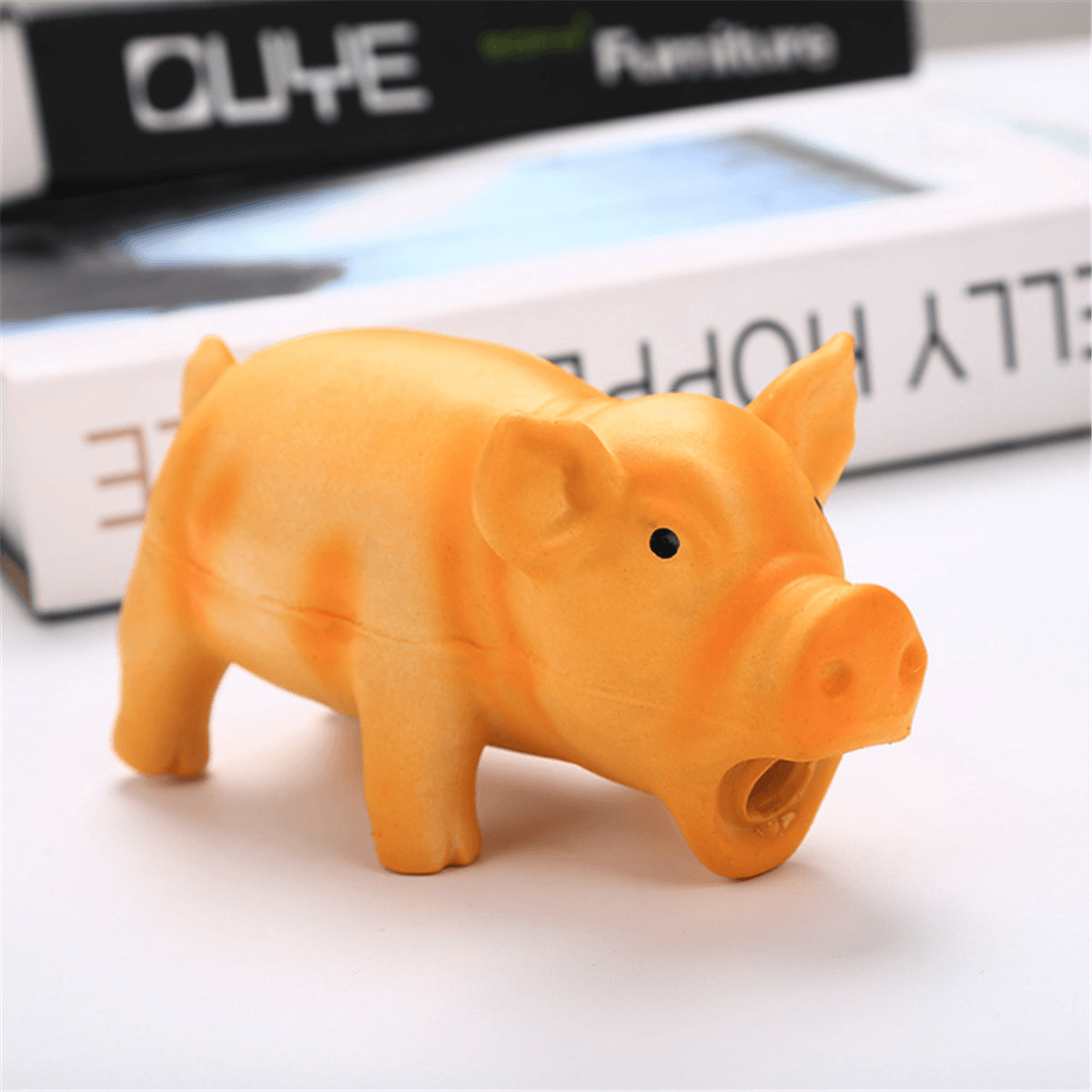 Latex Pig Shape Toy Grunting Sound Dog Puppy Chewing Squeaker Pet Funny Playing Toys