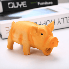 Latex Pig Shape Toy Grunting Sound Dog Puppy Chewing Squeaker Pet Funny Playing Toys