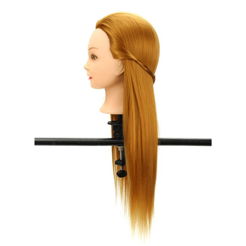 30% Golden Real Hair Hair Salon Mannequin Training Head Models Haircut Hairdressing