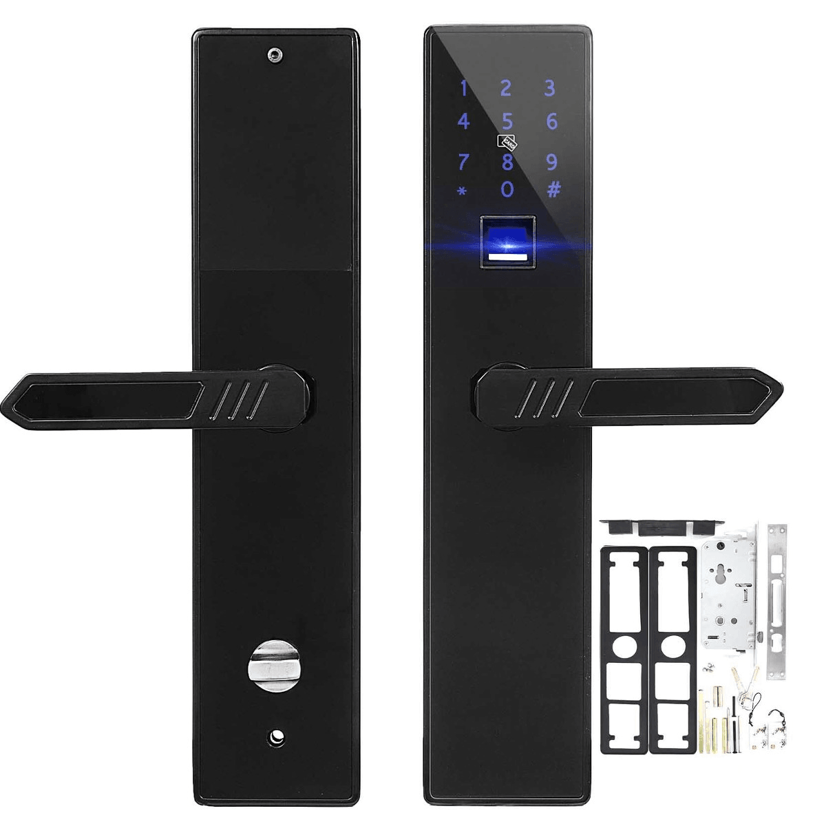 4In1 Digital Smart Door Anti-Theft Lock Biometric Fingerprint Digital Code Electronic Deadbolt Control Security