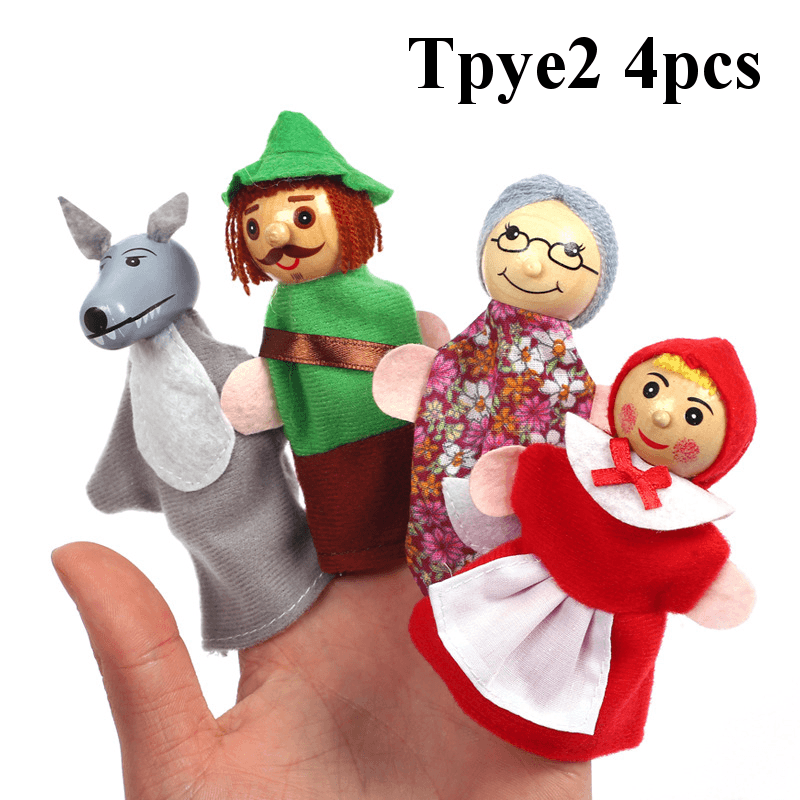 Weihnachten 7 Arten Familien-Fingerpuppen-Set, weiche Stoffpuppe für Kinder, Geschenk für Kinder, Plüschtiere