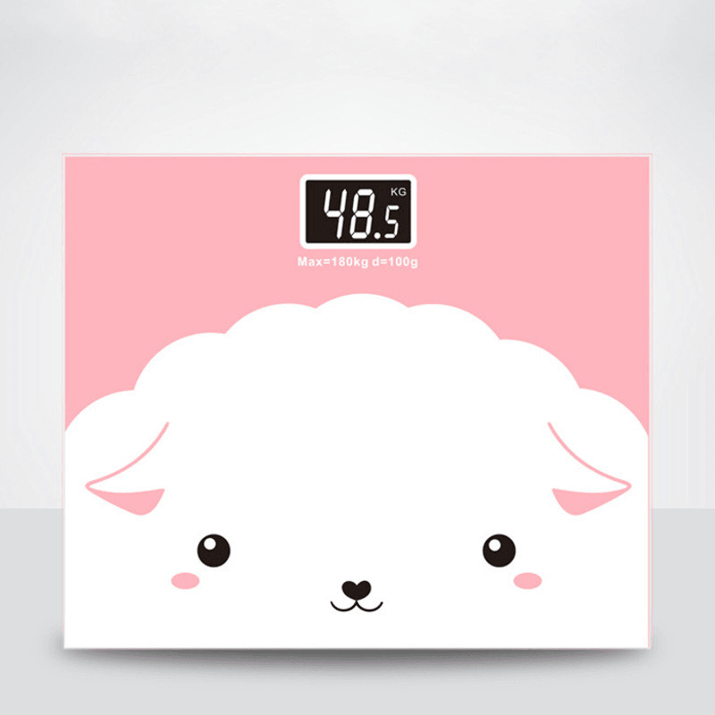 Cute Bathroom Scales Floor Body Scale Glass Electronic Digital Floor Scales Weight Balance Bariatric