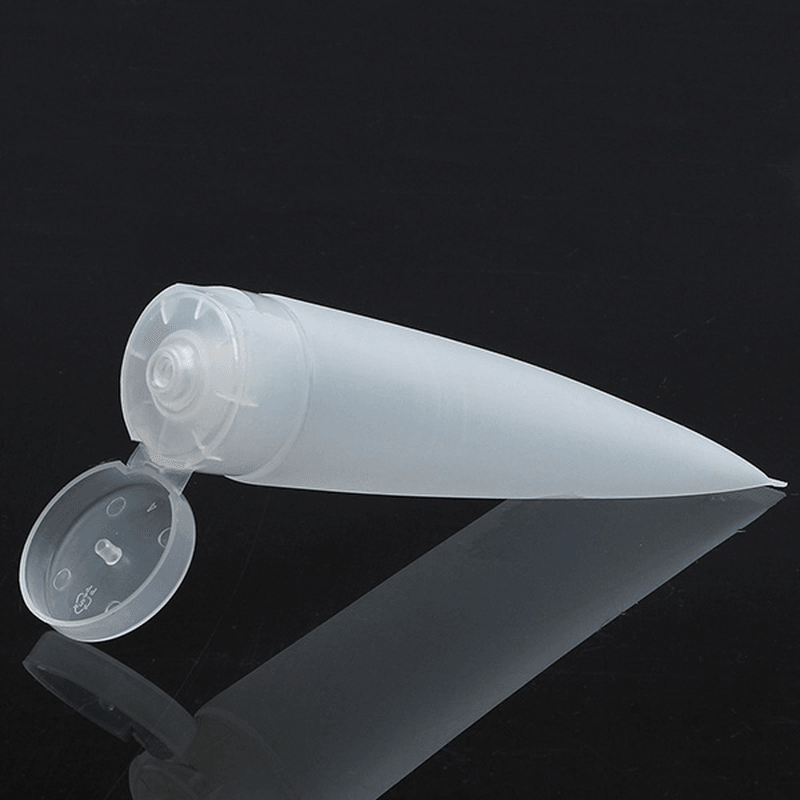 2Pcs Transparent Travel Empty Cosmetic Cream Lotion Container Plastic Tube Bottle