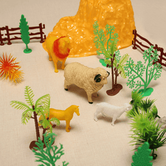 YC 666E-99 100PCS Farm Pig Duck Horse Sheep Model DIY Scene Toy