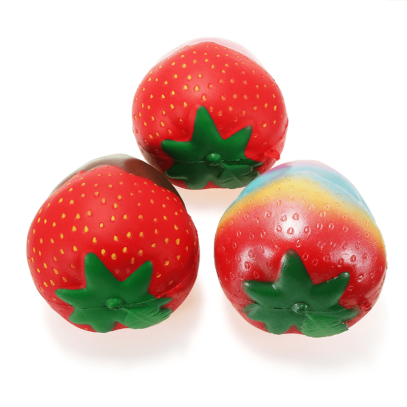 Squishy Rainbow Jam Chocolate Strawberry Jumbo 10Cm Soft Slow Rising Fruit Collection Gift Decor Toy