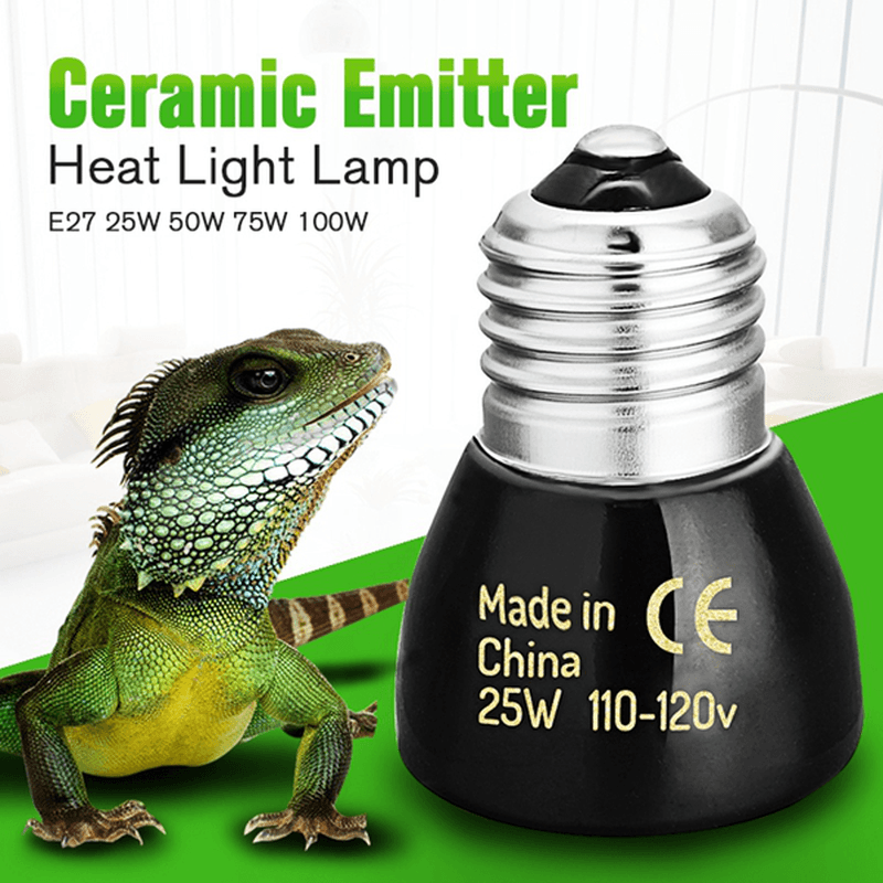 25W/50W/75W/100W Pet Reptile Far Infrared Ceramic Emitter Heat Lamp Bulb for Reptile Pet Brooder