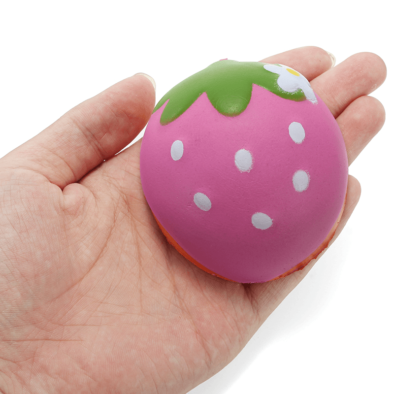 Squishy Half Strawberry 7Cm Soft Slow Rising Fruit Collection Gift Decor Toy