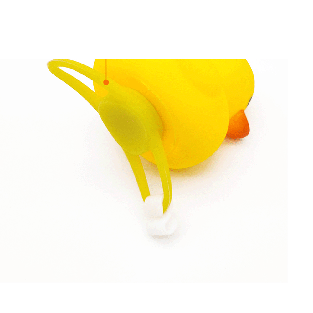 Creative Glow Duck Toys with Helmet for Bicycle Turbo Bell Lamp