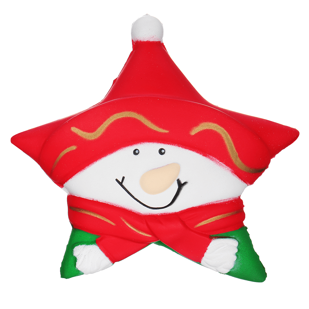 Squishy Snowman Stars Christmas Gift 12.5CM Decoration with Packaging Collection