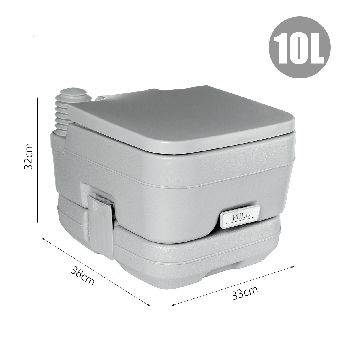 Toilette portatile da 10 l/12 l/20 l per anziani, casa, viaggi, campeggio, toilette, vasino, per interni ed esterni