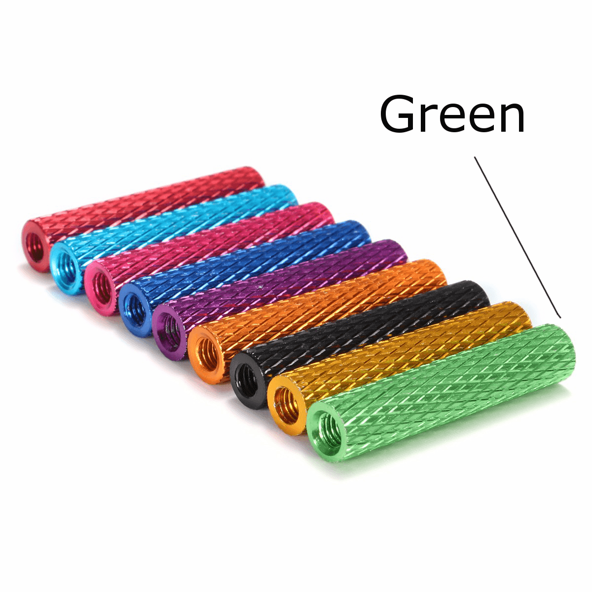 Suleve™ M3AS4 10Pcs M3 20Mm Knurled Standoff Aluminum Alloy Anodized Spacer