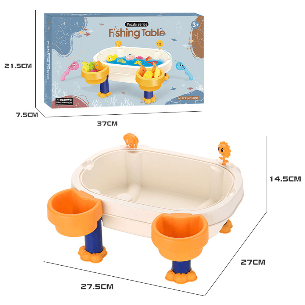 28 pezzi creativo fai da te assemblare tavolo da pesca estate spiaggia piattaforma di pesca magnetica genitore-figlio puzzle interattivo giocattolo educativo per bambini regalo