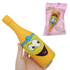 Squishy Jumbo Gelbe Bierflasche, 20 cm, langsam steigend, weiche Sammlung, Geschenk, Dekoration, Spielzeug