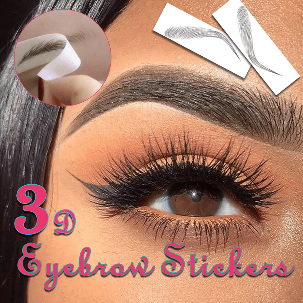 3D Hair-Like Eyebrows Makeup Waterproof Lasting Eyebrow Tattoo Sticker Brow Stickers False Eyebrows