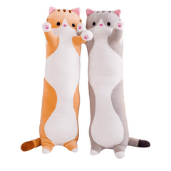 110/130Cm Cute Plush Cat Doll Soft Stuffed Pillow Doll Toy for Kids