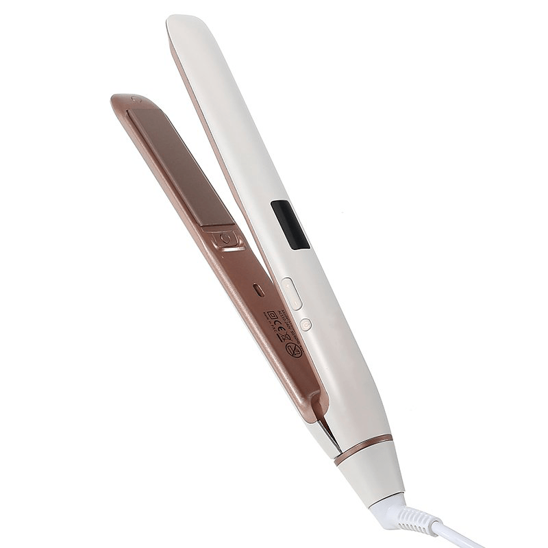 2 in 1 Hair Straightener Ceramic Temperature Control Flat Iron Digital anti Static