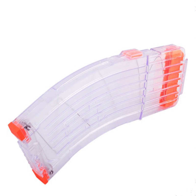 WORKER 15Darts Plastic Reroad Clip Magazine Part for Modify Stryfe Elite Retaliator Toy Transparent