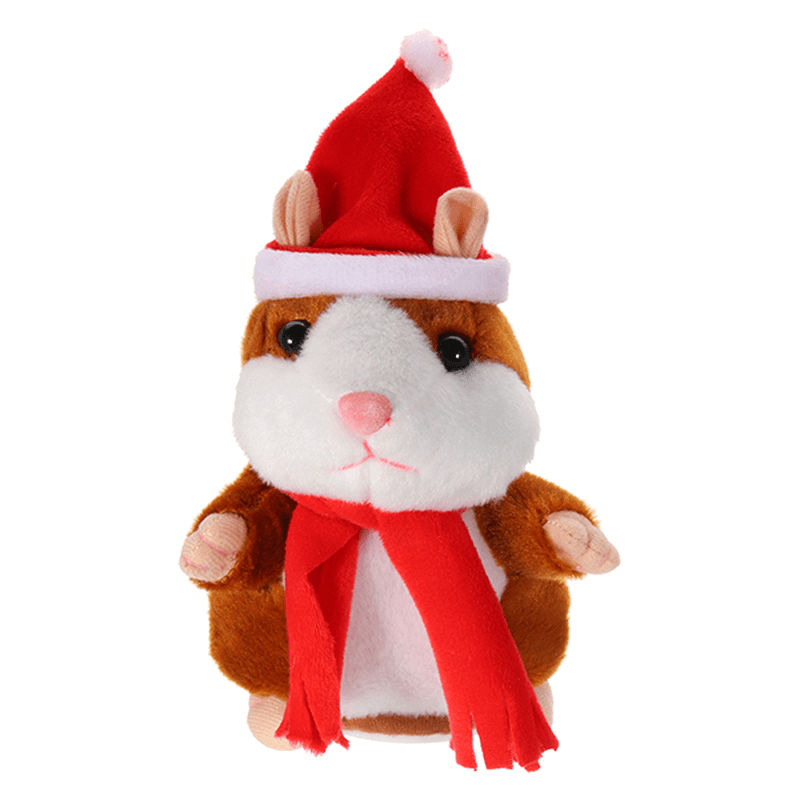 18 cm schönes sprechendes Hamster-Weihnachtsplüschtier sprechen sprechendes Tonaufzeichnungs-Hamster-sprechendes Spielzeug