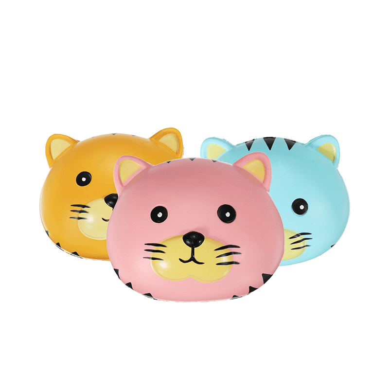 Oriker Squishy Tiger Face Ball Bun 10Cm Soft Sweet Slow Rising Original Packaging Collection Gift