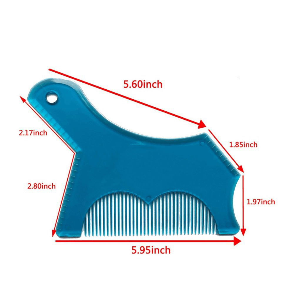 1 Stück Bartformung Trimmen Shaper Kamm Vorlage Anleitung für Rasierschablone mit Kamm in voller Größe Line-up Innovatives Design-Styling-Tool