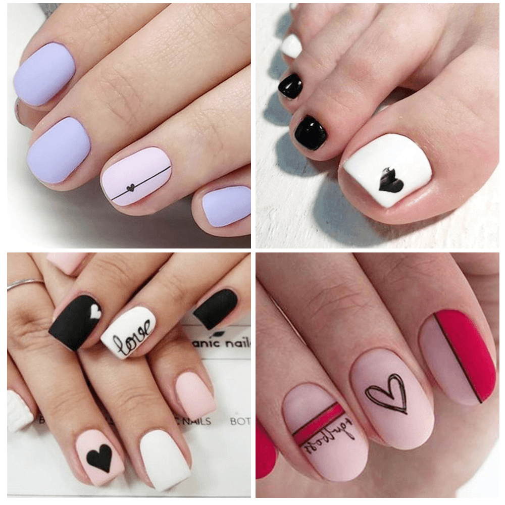 12 Pcs Nail Art Stickers Love Letter Flower Sliders Nail Art Decoration Valentine'S Day Transfer Stickers