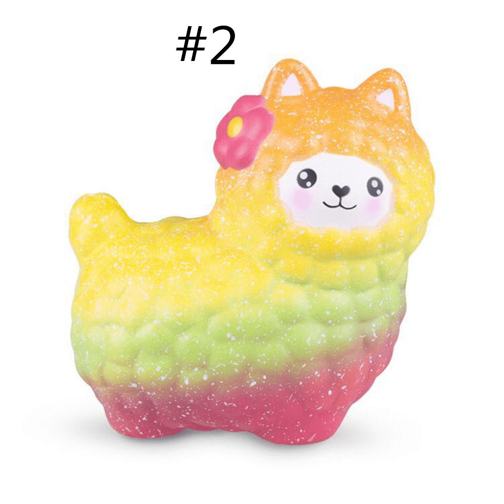 Vlampo Sheep Squishy Cute Alpaca Galaxy Slow Rising Scented Fun Animal Toys Gift