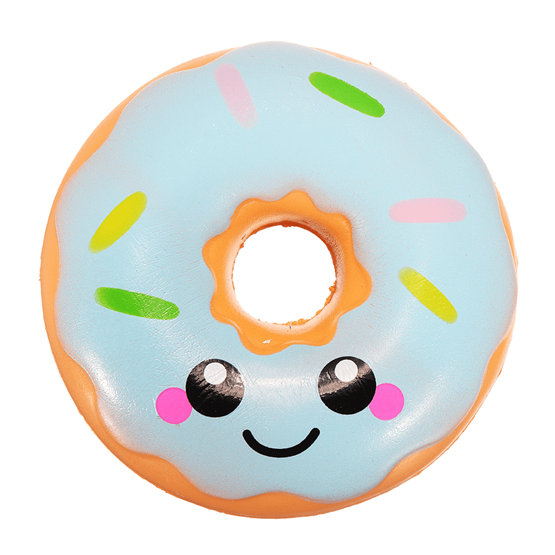 Sanqi Elan 10Cm Squishy Kawaii Smiling Face Donuts Charm Bread Kids Toys with Package