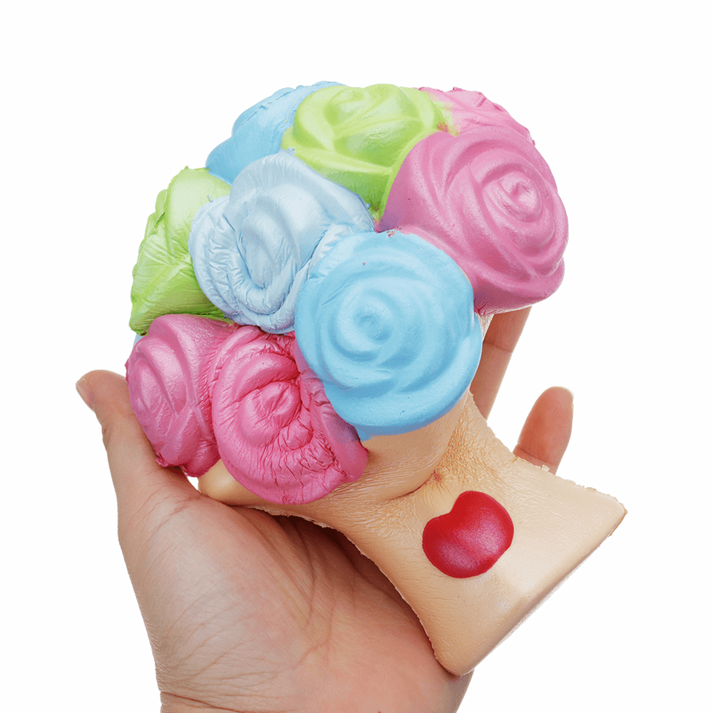 Jumbo Squishy Rose Flower 15*12Cm Slow Rising Toy Mother'S Day Gift Collection Decor with Packing Box