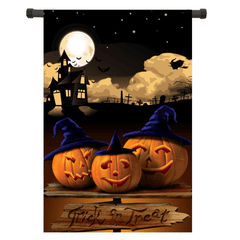 30X45Cm Halloween Polyester Pumpkins Night Flag Garden Holiday Decoration