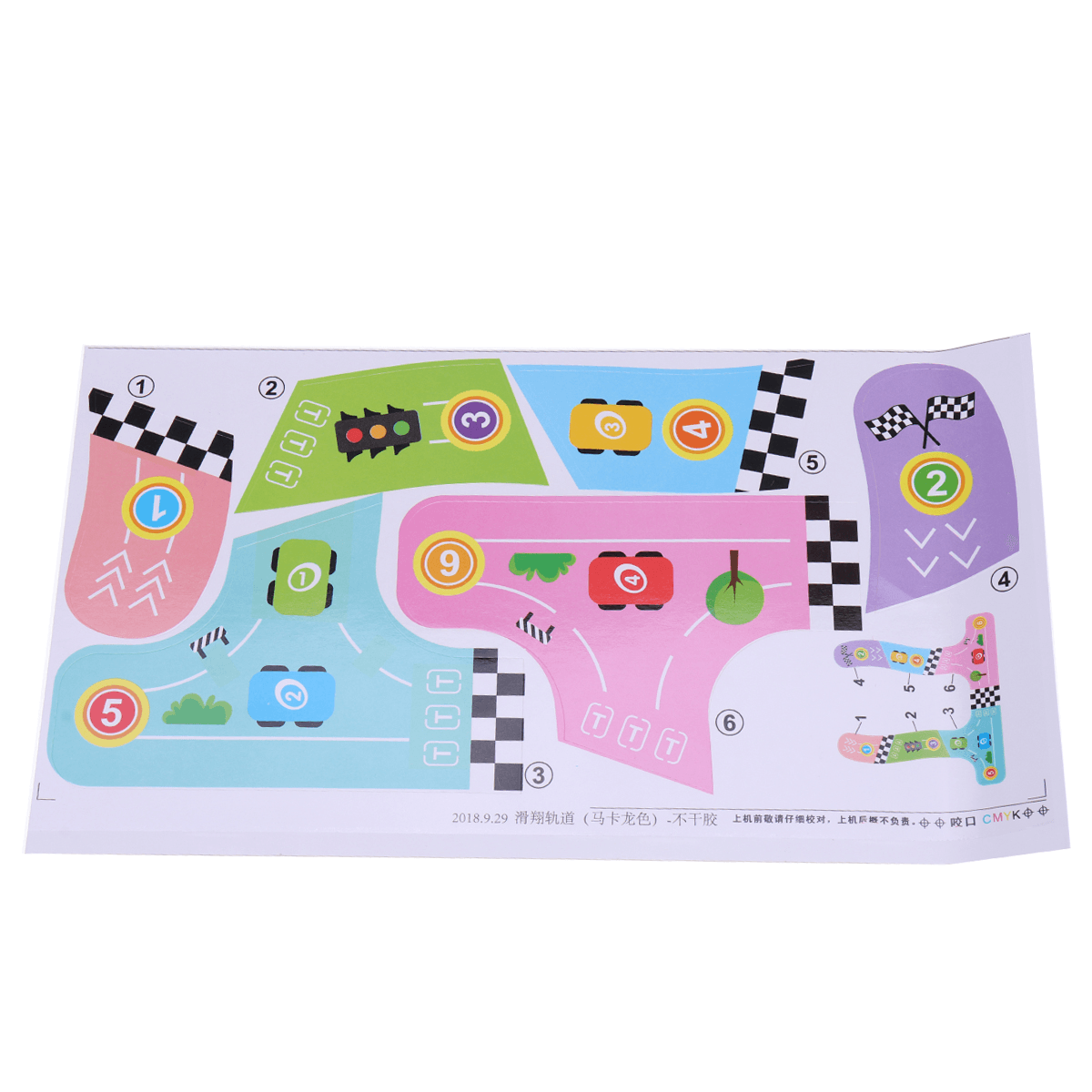 Click Clack Racetrack Wooden Children Car Slider Race Track Toys Developmental Funny Toy