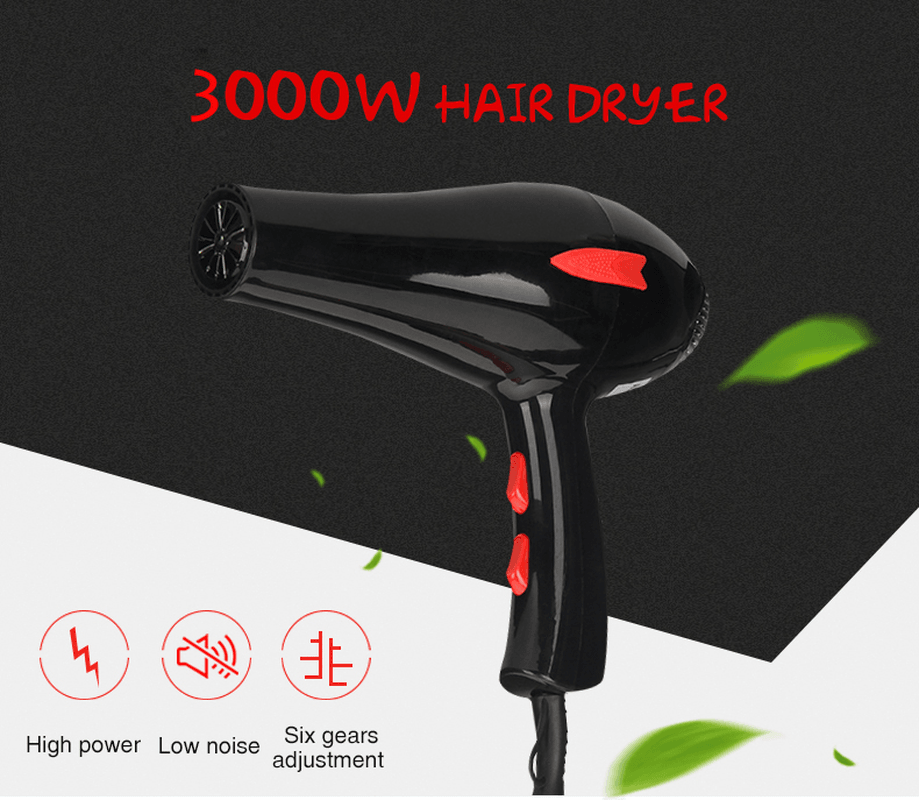 3000W Electric Hair Dryer Professional Powerful Blow Dryer Blower 3900 AC Motor 110V EU Plug