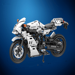 716 Pcs 1:6 7047 3D Competitive Motorcycle Model DIY Hand-Assembled Mechanical Technology Blocks Educational Toy for Kids