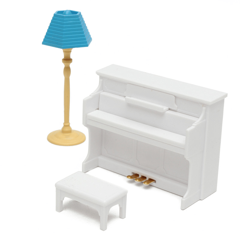 Dollhouse Sofa Piano Table Miniature Furniture Sets for Sylvanian Family Accessories Kids Gift Toys