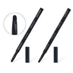 4 in 1 Black Eye Makeup Brushes Kit Eyebrow Lip Shaving Sponge Eyeshadow Brush Cosmetic Tool