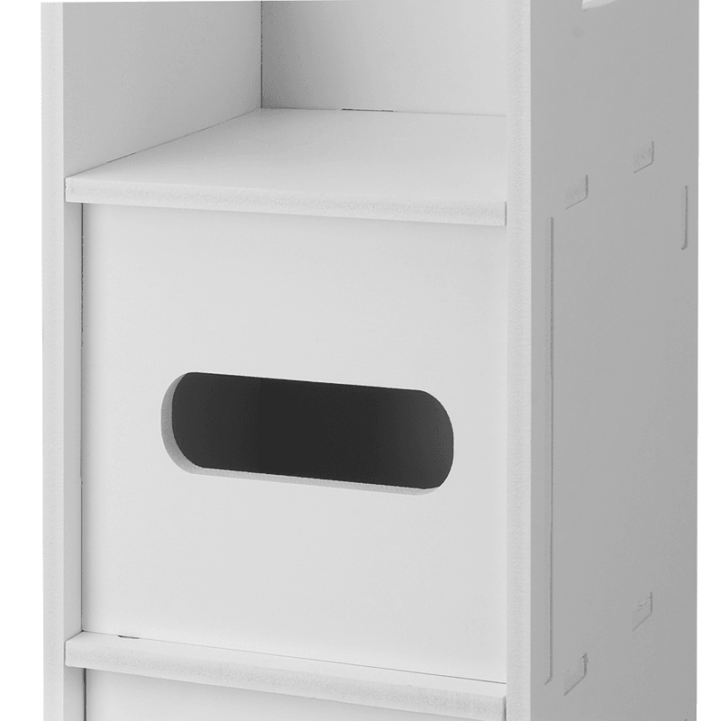 Bathroom Toilet Storage Cabinet Organizer Standing Rack Bedroom Cupboard Holder - White