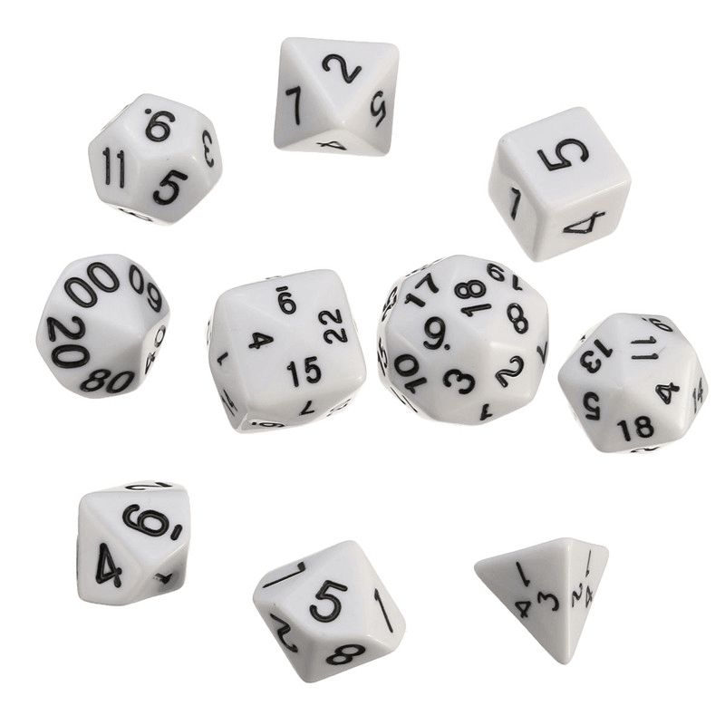 10Pc/Set D4-D30 Multi-Sided Dices TRPG Games Gaming Dices 8Color