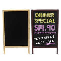 24X39 Inch Double-Sided Foldable Pinewood Frame Chalkboard Wedding Shop Sign Memo Message Menu Board