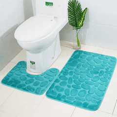 2 pezzi flanella coperchio del water tappeti da bagno pavimento morbido casa antiscivolo fodera memory foam resistente copertura doccia tappeti tappetino da bagno set