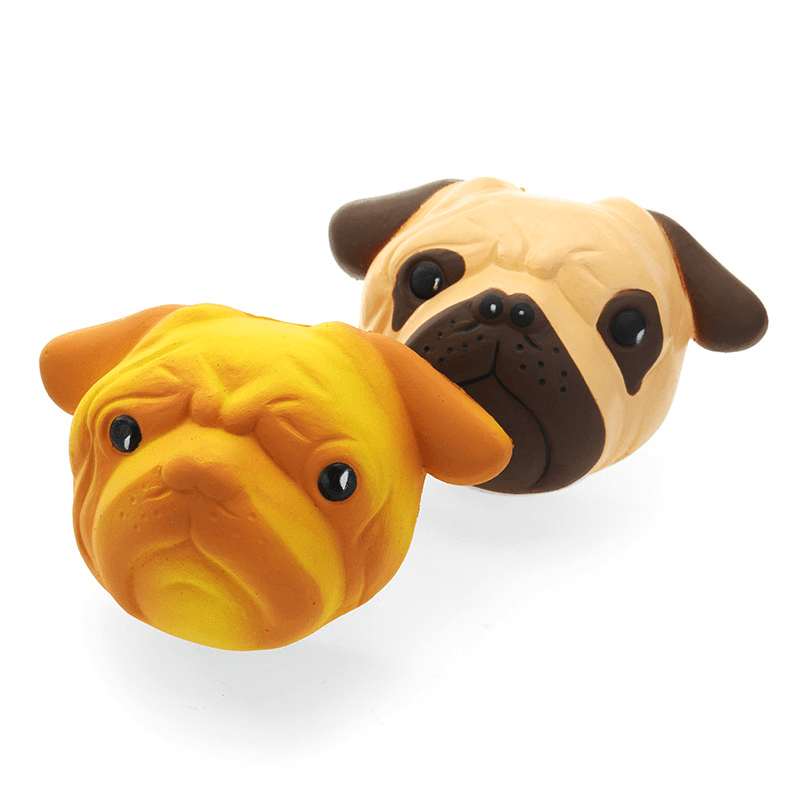 Squishyshop Dog Puppy Face Bread Squishy 11Cm Slow Rising with Packaging Collection Gift Decor Toy