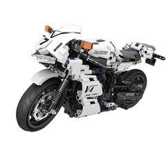 716 Pcs 1:6 7047 3D Competitive Motorcycle Model DIY Hand-Assembled Mechanical Technology Blocks Educational Toy for Kids