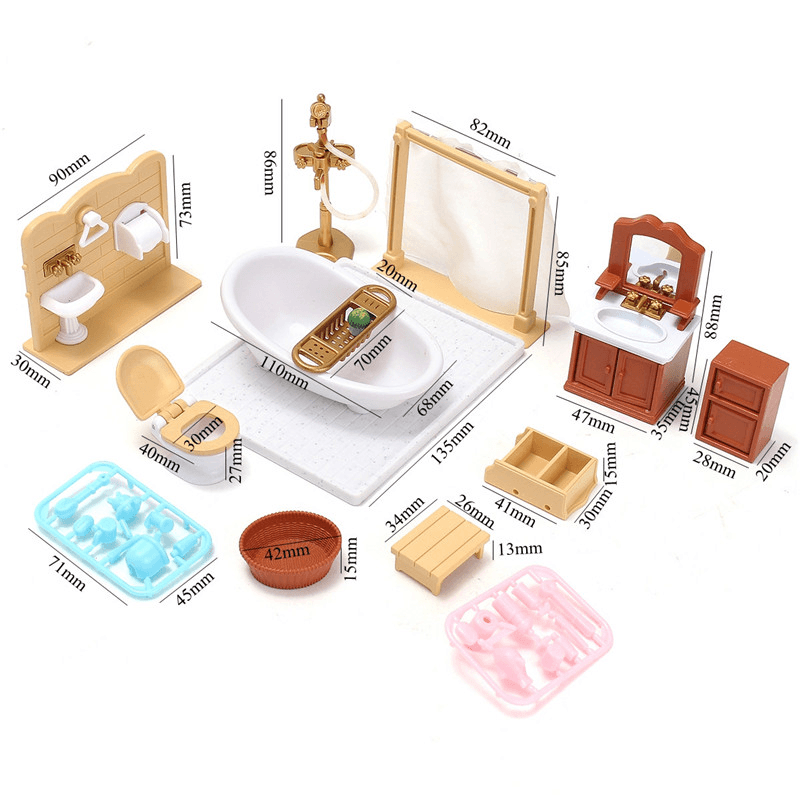 1:12 Simulation Bathroom Play House Props Dollhouse Creative DIY Material