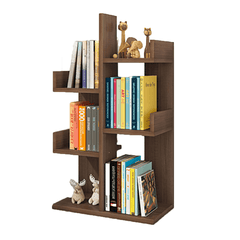 Creative Multi-Layer Bookshelf Simple Wooden Floor Bookcase Books Magazines Storage Shelf for Home Office Dormitory