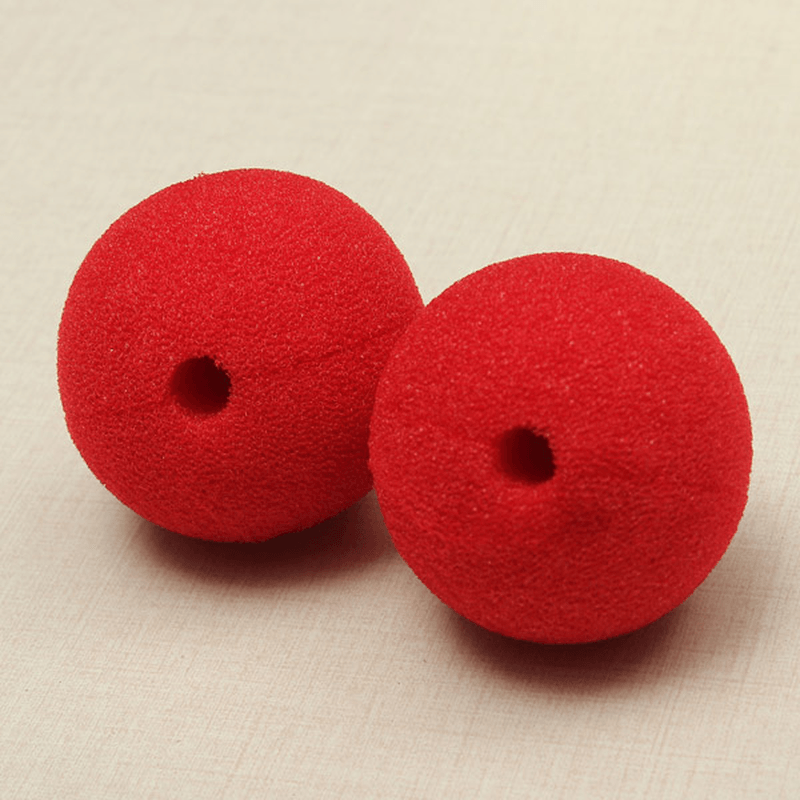 2PCS Close up Magic Street Trick Soft Sponge Ball Props Clown Nose