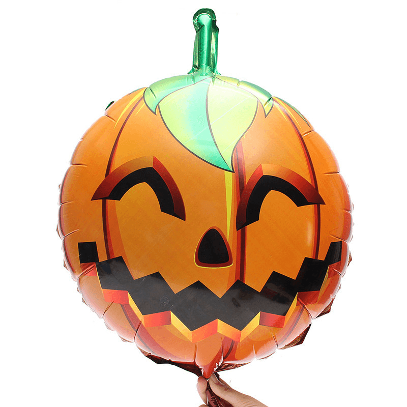 Halloween Pumpkin Head Party Home Decorations Props Foil Balloons