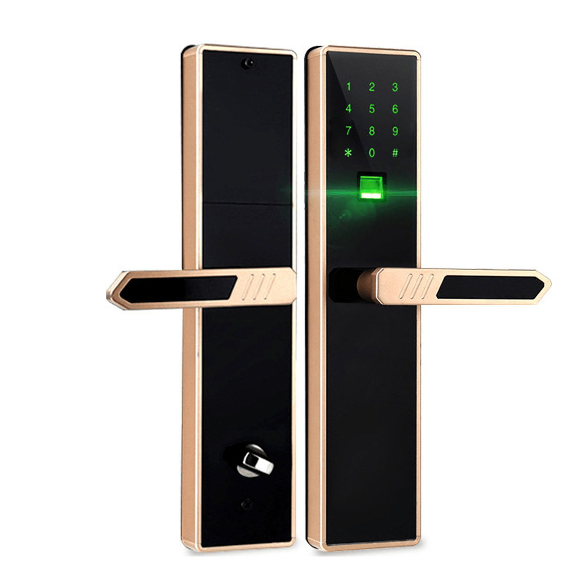 4In1 Digital Smart Door Anti-Theft Lock Biometric Fingerprint Digital Code Electronic Deadbolt Control Security