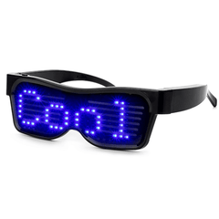 Bluetooth Programmable Text USB Charging LED Display Glasses Dedicated Nightclub DJ Holiday Party Birthday Children'S Toy Gift