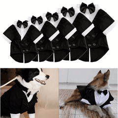 Vestiti per gatti di grandi dimensioni per cani Camicie con papillon per cani di grandi dimensioni Abiti per abiti da sposa Tuta con colletto in costume