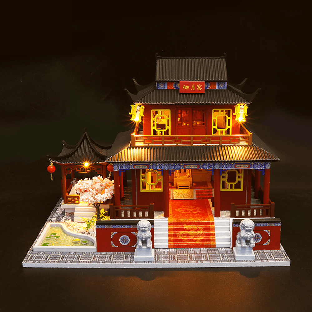 Hongda M909Z DIY Cabin Sansheng III Hand-Assembled Doll House Model Toy